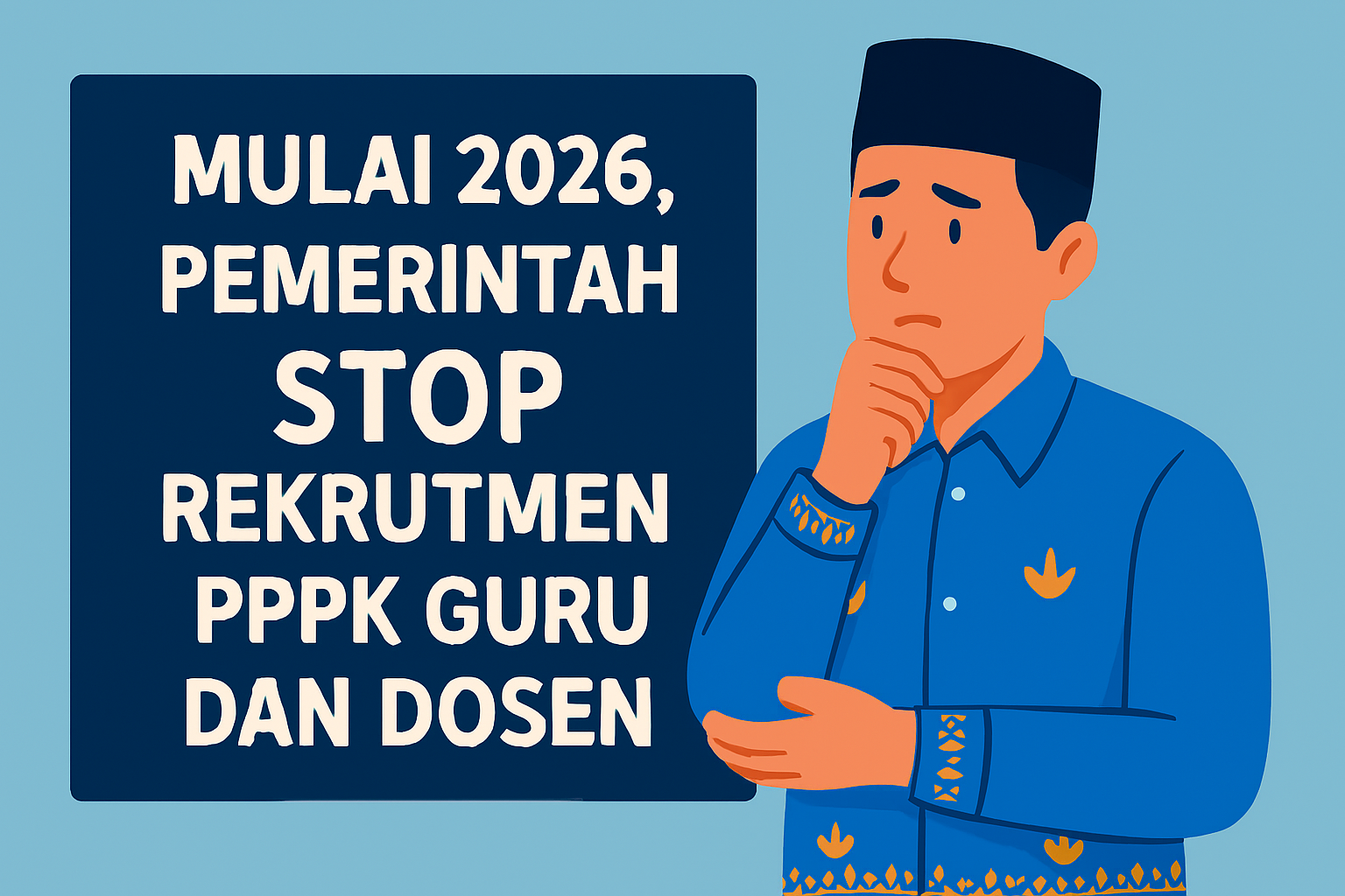 Pemerintah akan menghentikan rekruitmen PPPK untuk guru dan dosen di tahun 2026.