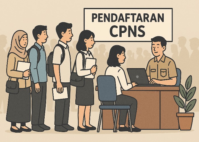 Ilustrasi pendaftaran CPNS.