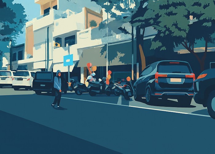 Ilustrasi Parkir di Bangkalan.