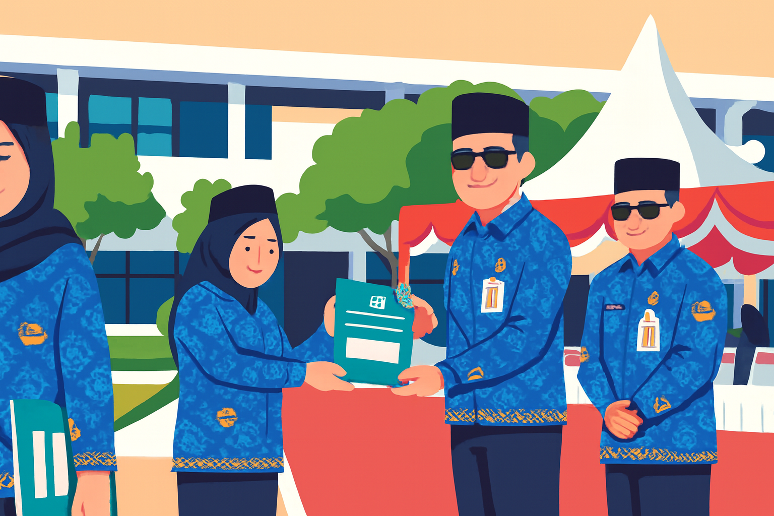 Ilustrasi PPPK Paruh waktu menerima SK.