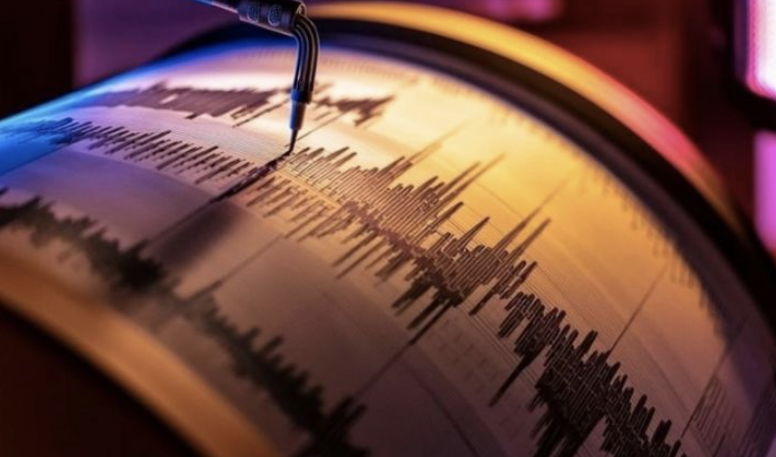 Ilustrasi grafik intensitas gempa bumi. (Anadolu Agency)