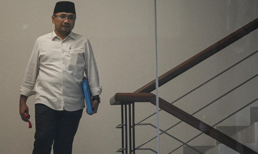 KPK segera melakukan penahanan mantan Menteri Agama Yaqut Cholil Qoumas bersama Ishfah Abidal Aziz alias Gus Alex selaku staf khusus Yaqut. (ANTARA FOTO/FAUZAN)