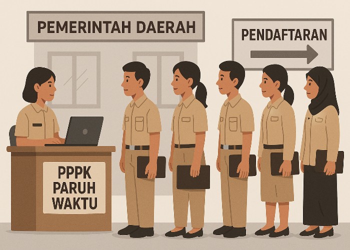 Ilustrasi PPPK paruh waktu tenaga teknis.