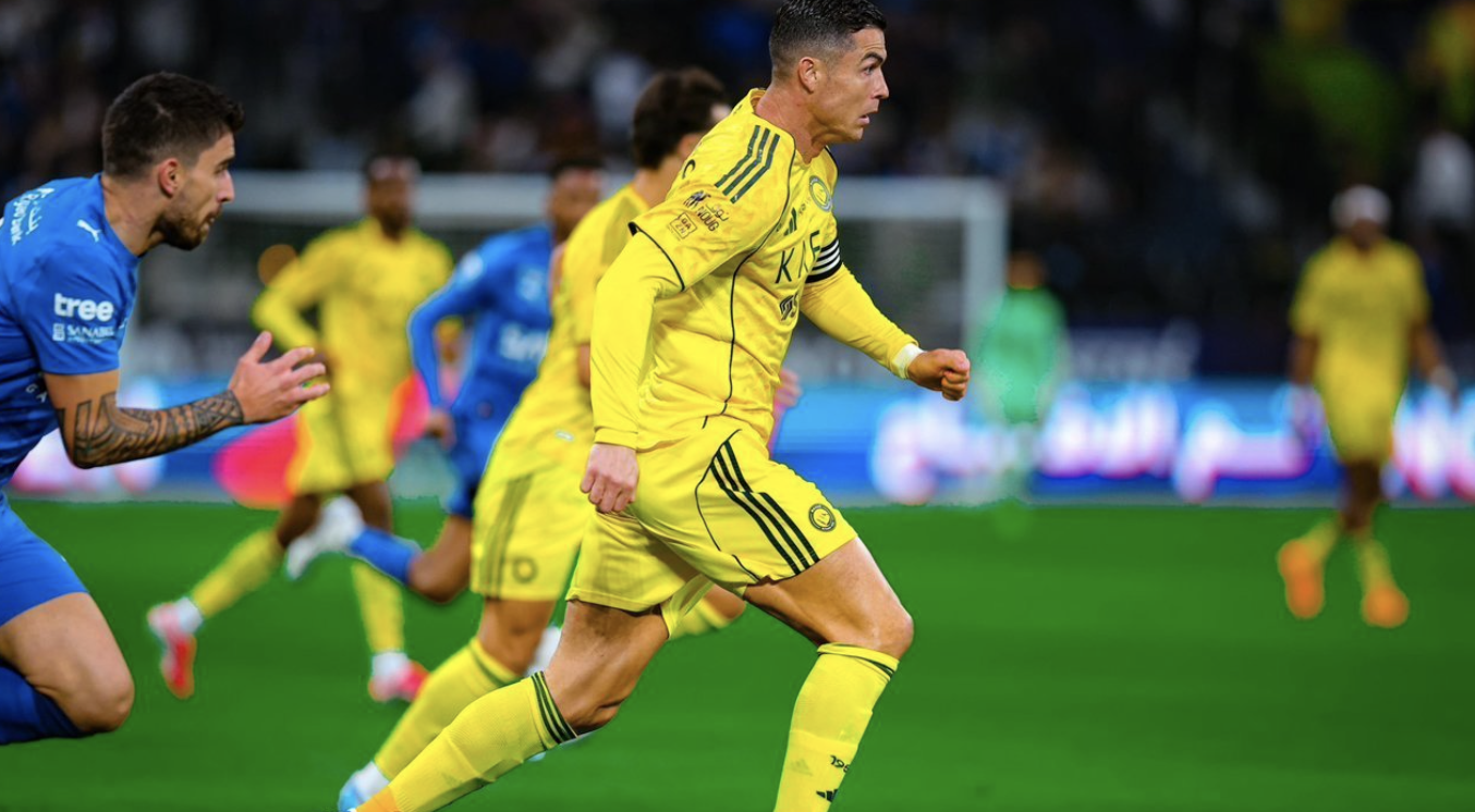 Aksi Cristiano Ronaldo di laga Al Hilal vs Al Nassr, Liga Arab Saudi 2025/2026 (c) Al Nassr FC Official X