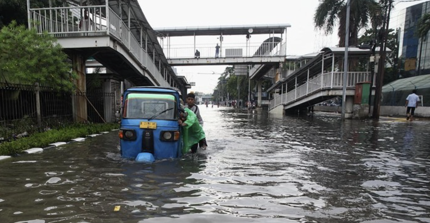 Jakarta dilanda banjir hari ini. (Ari Saputra/detikFoto)