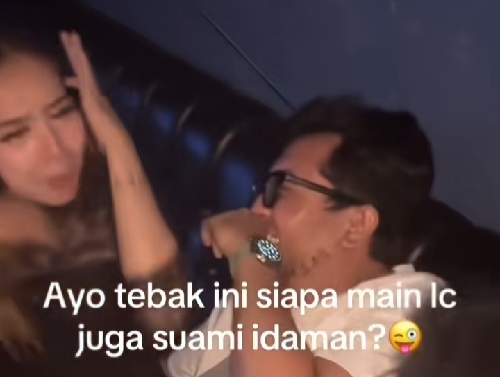 Tangkapan layar video yang beredar soal isu Ricky Harun karaokean dengan LC.