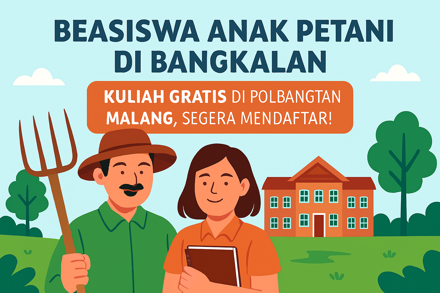 Pemkab Bangkalan sediakan kouta Beasiswa untuk anak petani yang ingin kuliah di bidang pertanian.