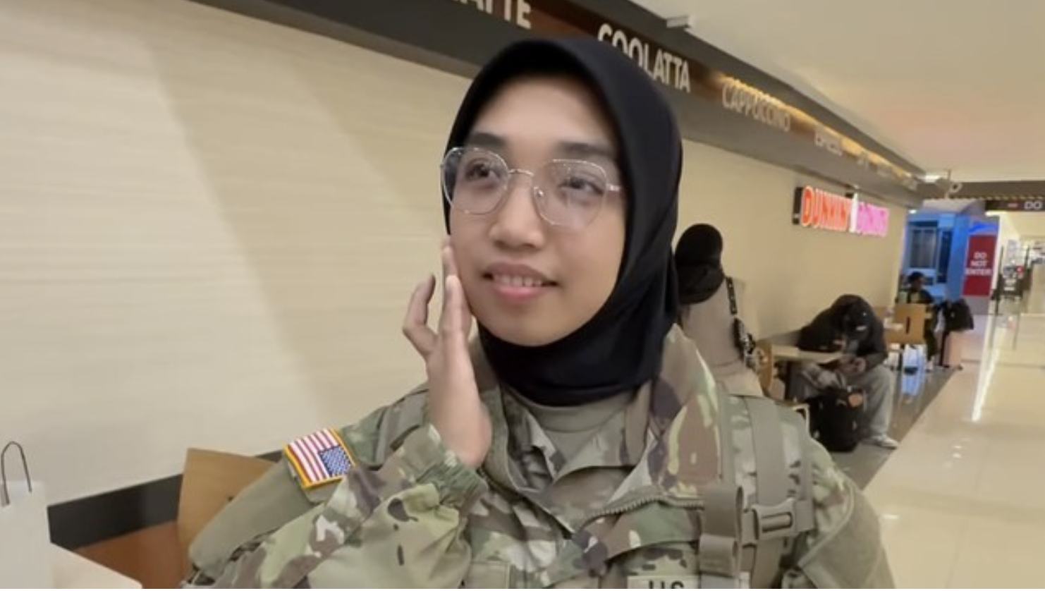 Viral video WNI bernama Syifa jadi tentara AS. Foto: Instagram/@bunda_kesidaa