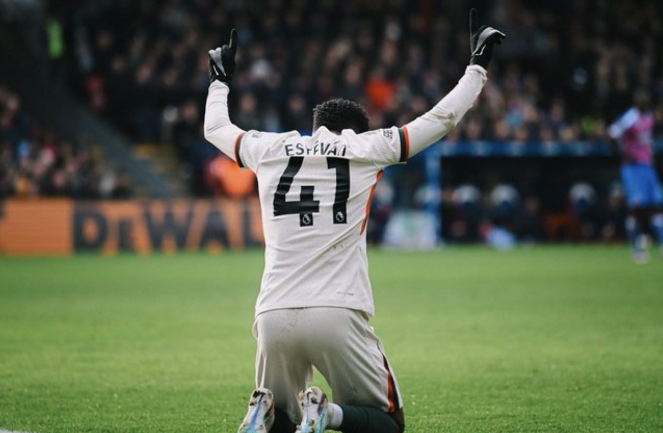 Selebrasi Estevao Willian usai membobol gawang Crystal Palace, Minggu (25/1/2026) (c) Chelsea FC Official