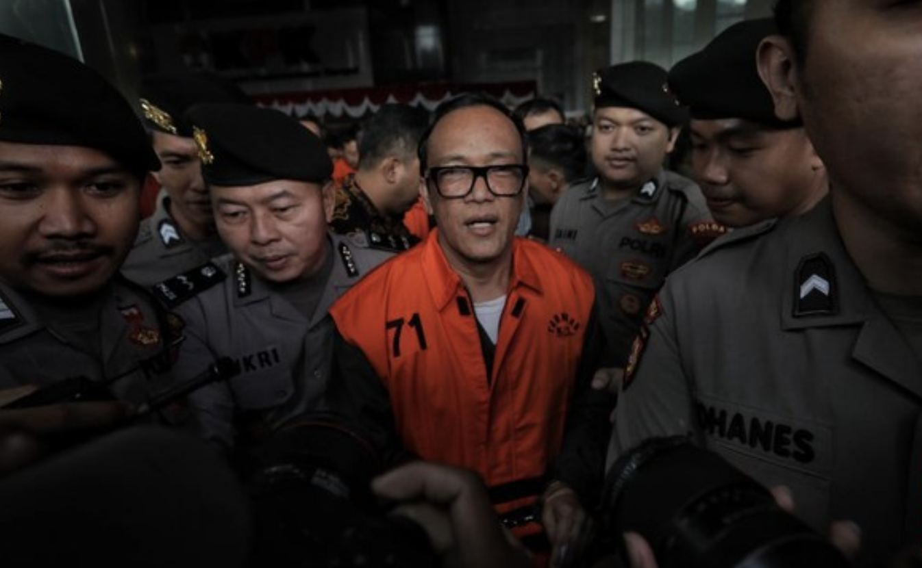 Eks Wamemaker Immanuel Ebenezer menuding adanya ormas dan partai terlibat dalam kasus pemerasan sertifikasi Keselamatan dan Kesehatan Kerja (K3) di Kemnaker. CNN Indonesia/Adhi Wicaksono