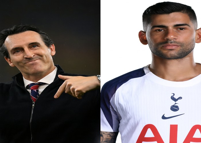 Unai Emery dan Cristian Romero.