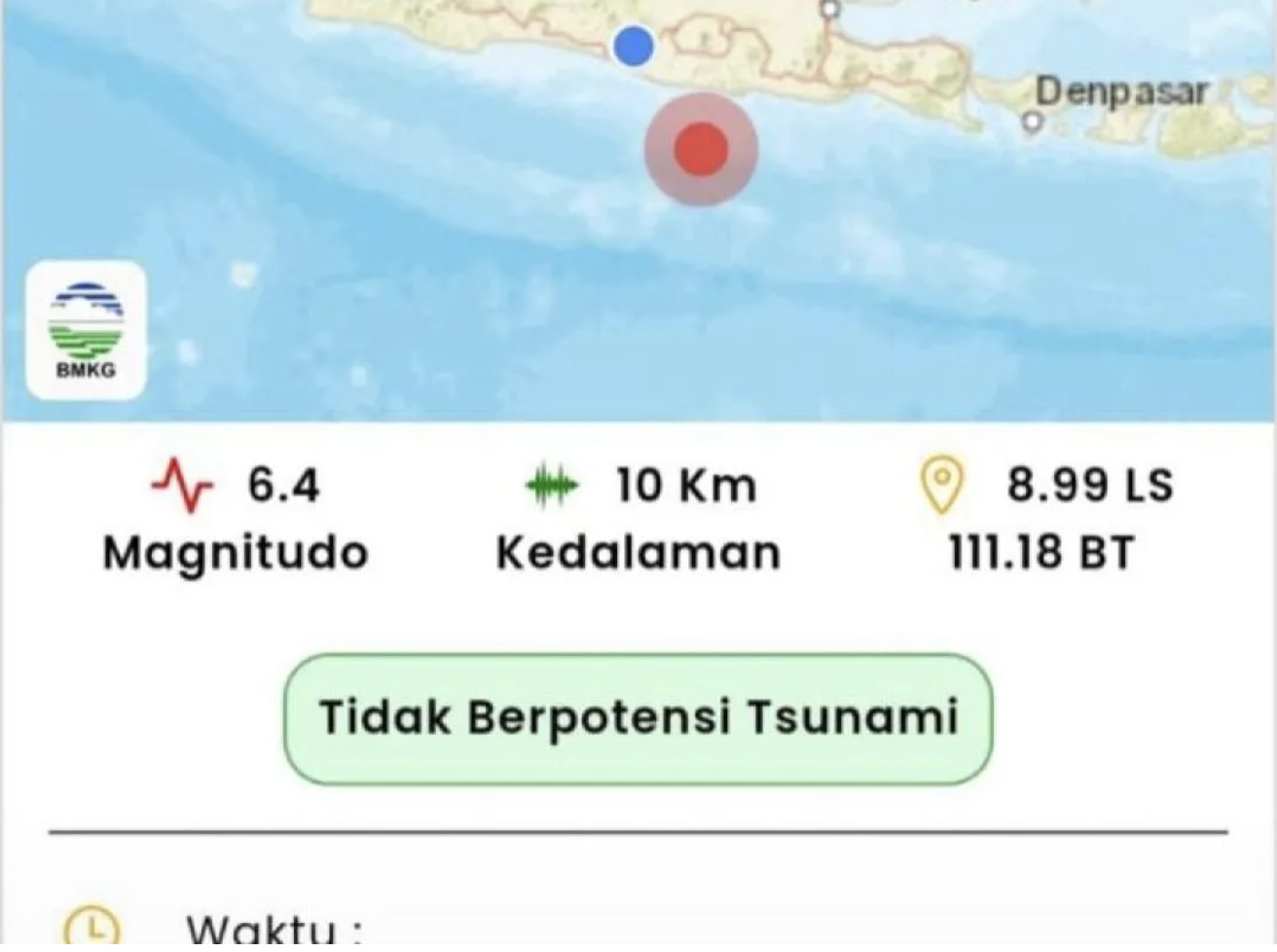 Infografis BMKG terkait gempa yang berpusat di tenggara Pacitan (ANTARA/HO - BMKG)