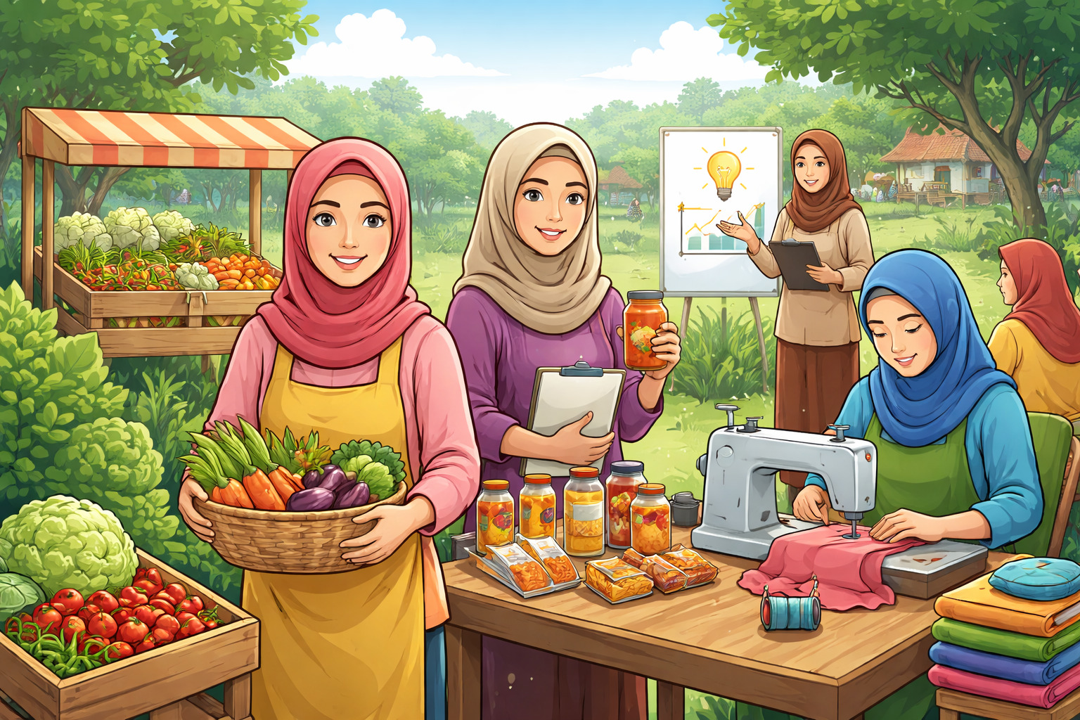 Ilustrasi pembedayaan perempuan melalui Jatim Puspa