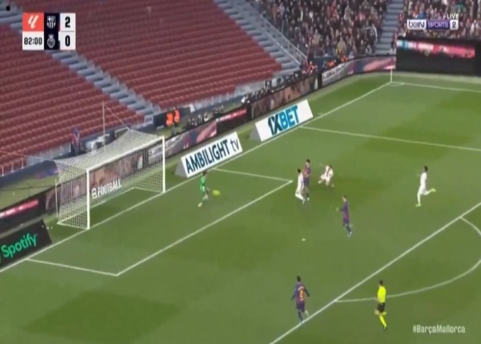 Cuplikan gol kemenangan Barcelona vs Mallorca.