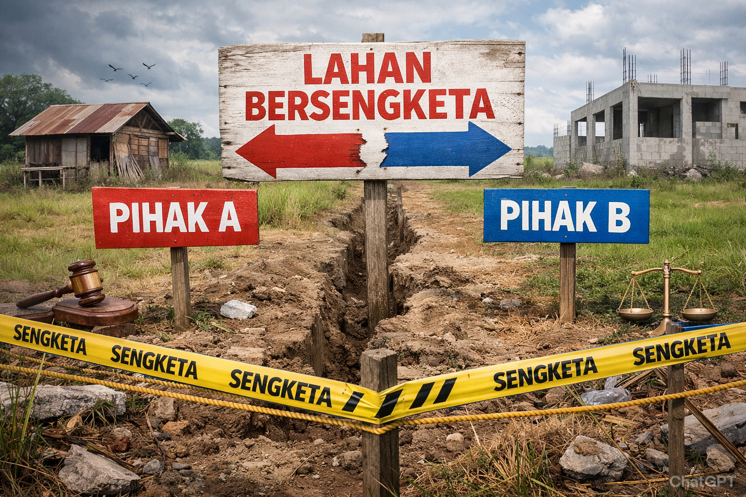 Lahan bersengketa.