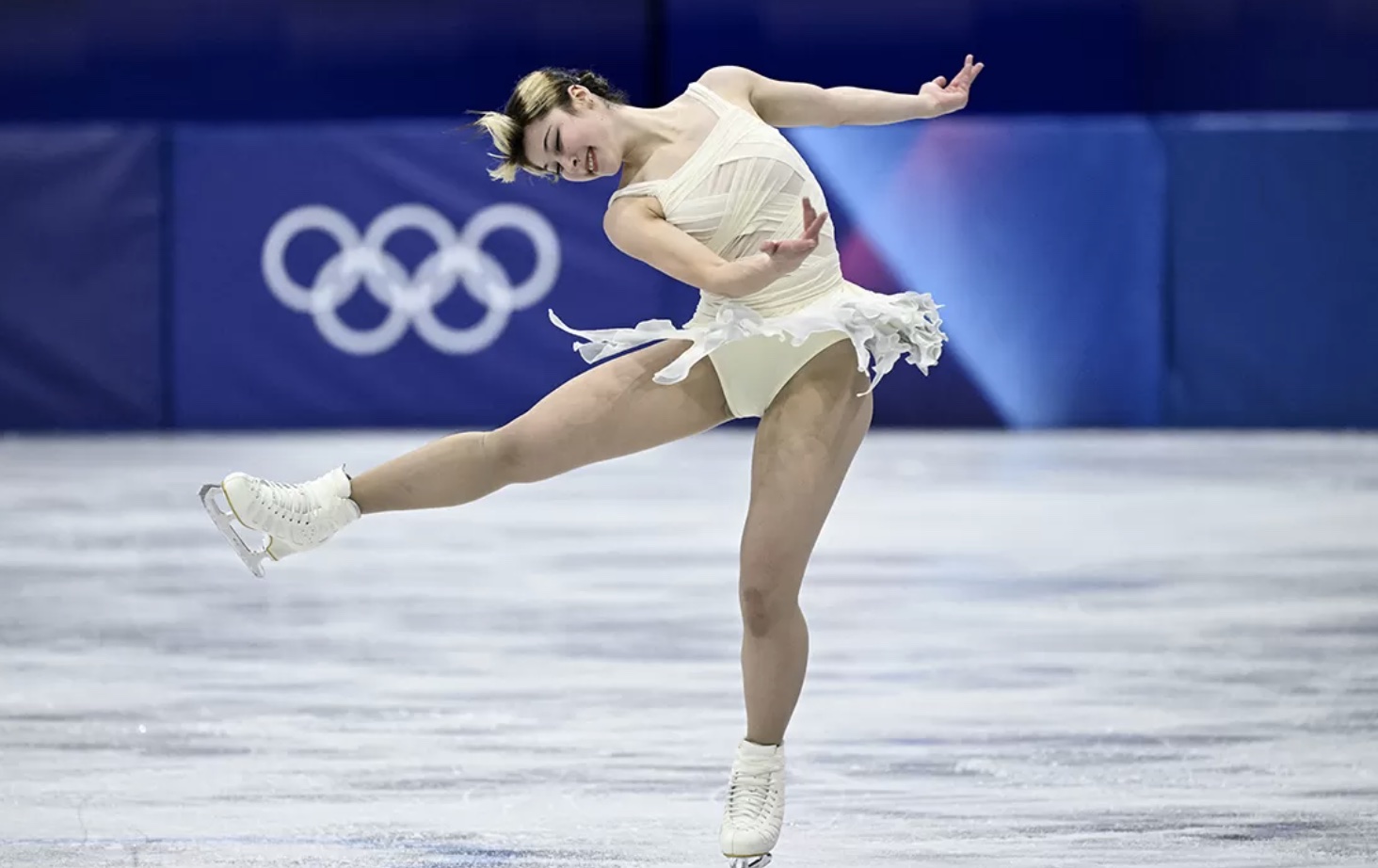 Penampilan Alysa Liu di cabang seluncur indah Olimpiade Musim Dingin Milano Cortina 2026 di Milano Ice Skating Arena, Milan, pada 17 Februari 2026. (WANG Zhao/AFP)