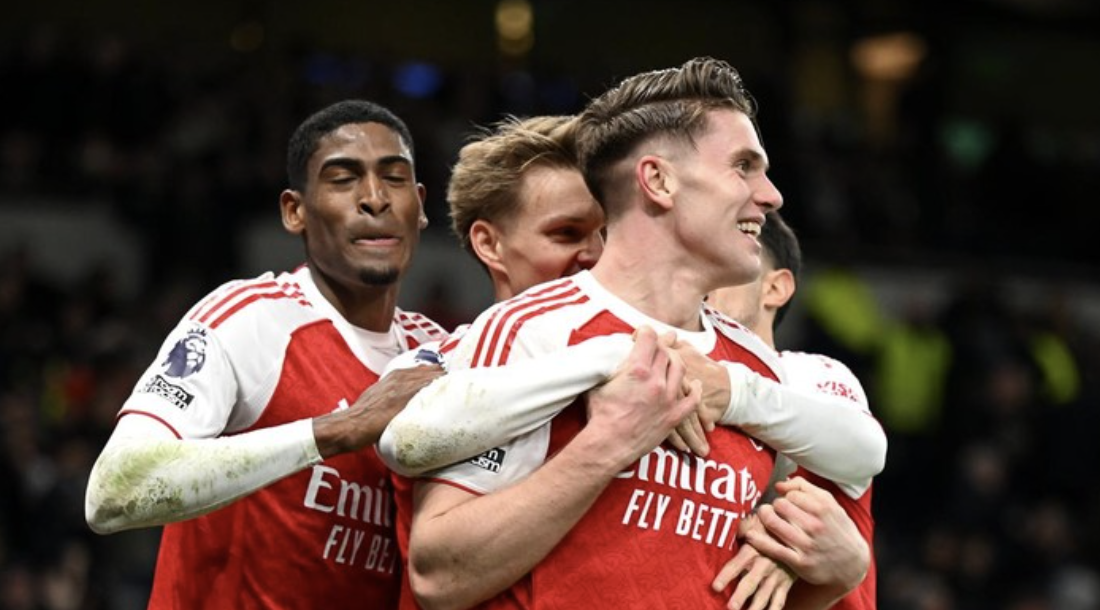 Arsenal menang 4-1 atas Tottenham Hotspur, dengan VIktor Gyokeres menyumbang dua gol di laga tersebut. (Foto: Mike Hewitt/Getty Images)