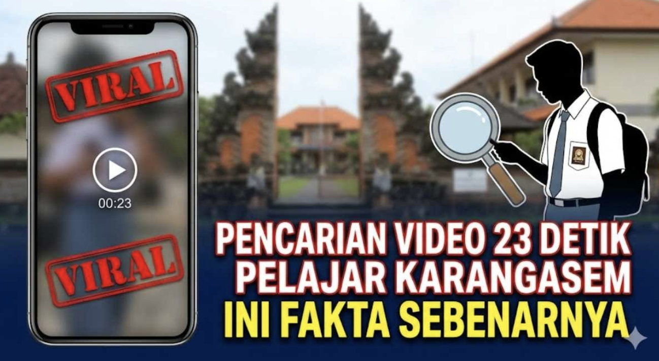 Viral Pencarian Video 23 Detik Pelajar Karangasem, Ini Fakta Sebenarnya.  (AI)