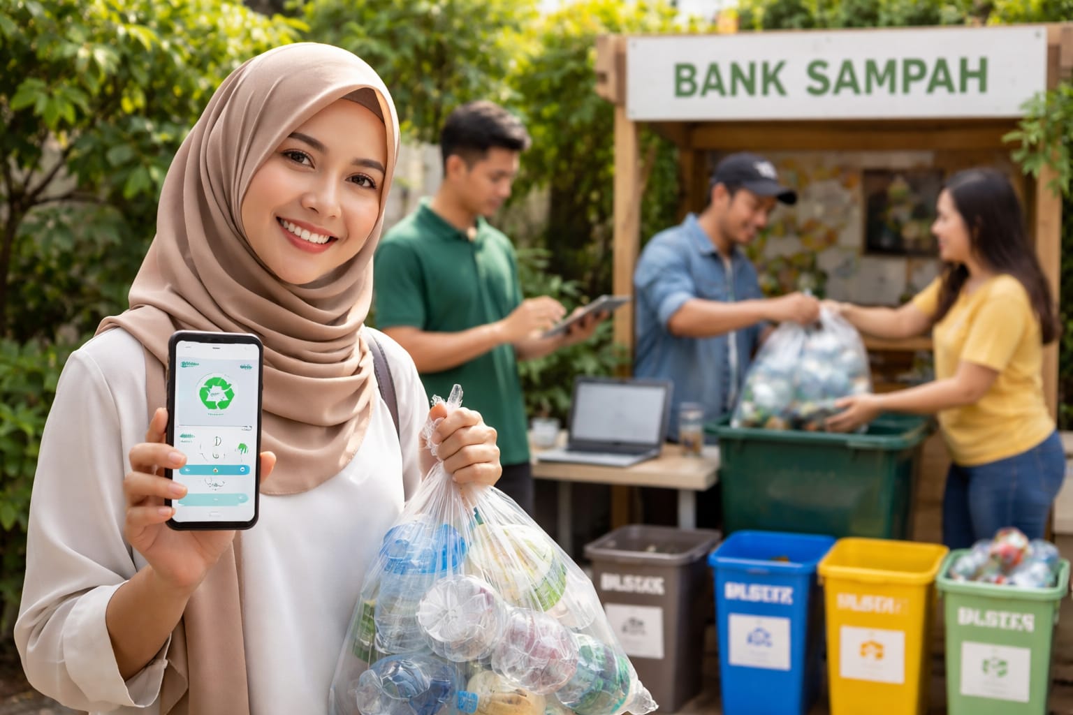 Bank sampah. Sumber Foto: AI