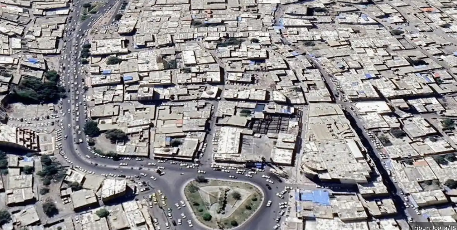 Gambar udara Minab, Provinsi Hormozgan, Iran 