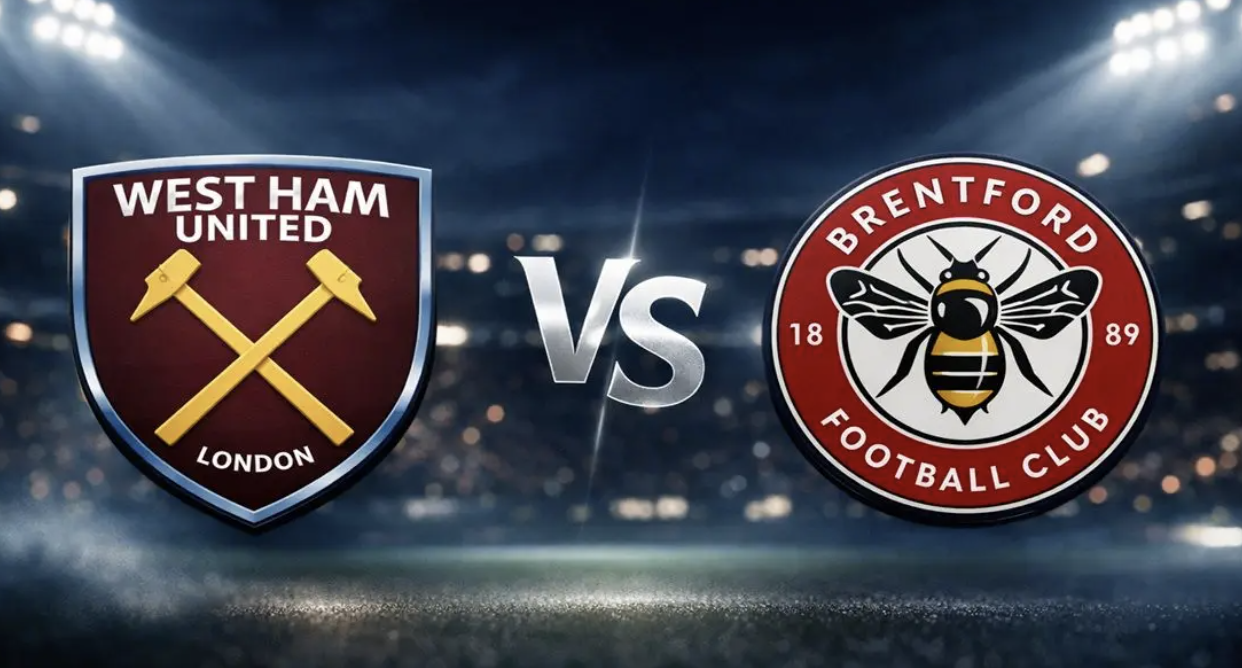 Laga Piala FA antara West Ham United dan Brentford.