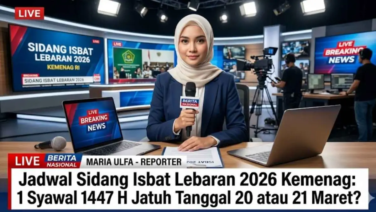 Jadwal Sidang Isbat Lebaran 2026 Resmi: Tanggal, Lokasi, dan Prediksi 1 Syawal 1447 H. (Ai)