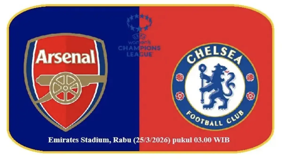 Ilustrasi, Arsenal Women vs Chelsea Women pada leg pertama perempat final UEFA Women