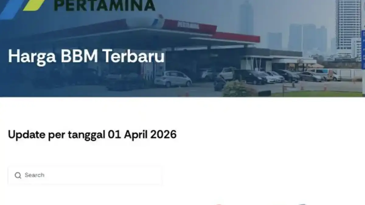 Dilansir dari informasi resmi PT Pertamina Patra Niaga, berikut daftar harga BBM di seluruh SPBU Pertamina Indonesia pada 1 April 2026. (Istimewa)