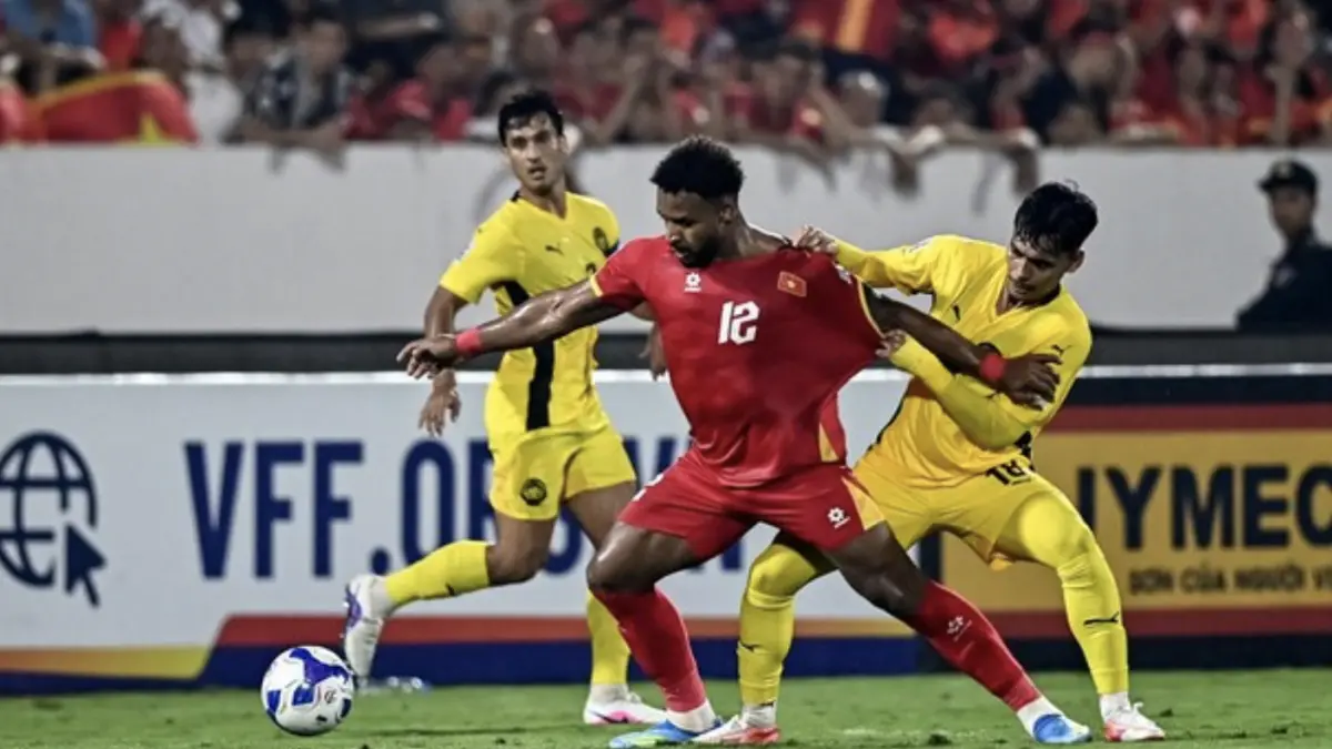 Vietnam menghancurkan Malaysia di Kualifikasi Piala Asia 2027. (AFP/NHAC NGUYEN).