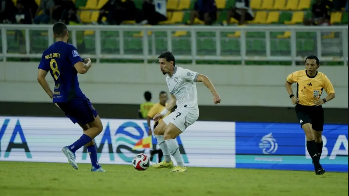 Arema FC meraih kemenangan tipis 1-0 atas Persita Tangerang dalam lanjutan Super League 2025-2026, Jumat (10/4/2026) malam WIB,
lewat gol penentu Gustavo Franca. (Dok. Arema FC)