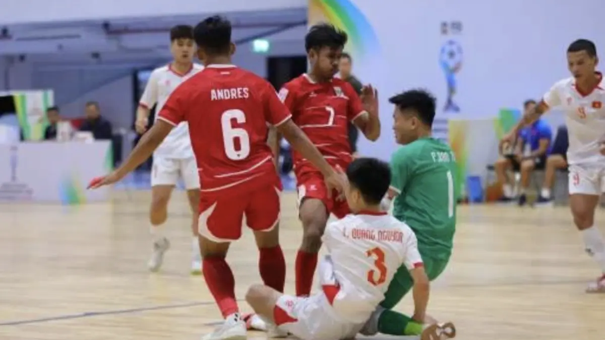 Timnas Futsal Indonesia menang tipis 3-2 atas Vietnam di semifinal ASEAN Futsal Championship 2026, Jumat (10/4/2026). (Sumber: Federasi Futsal
Indonesia)
