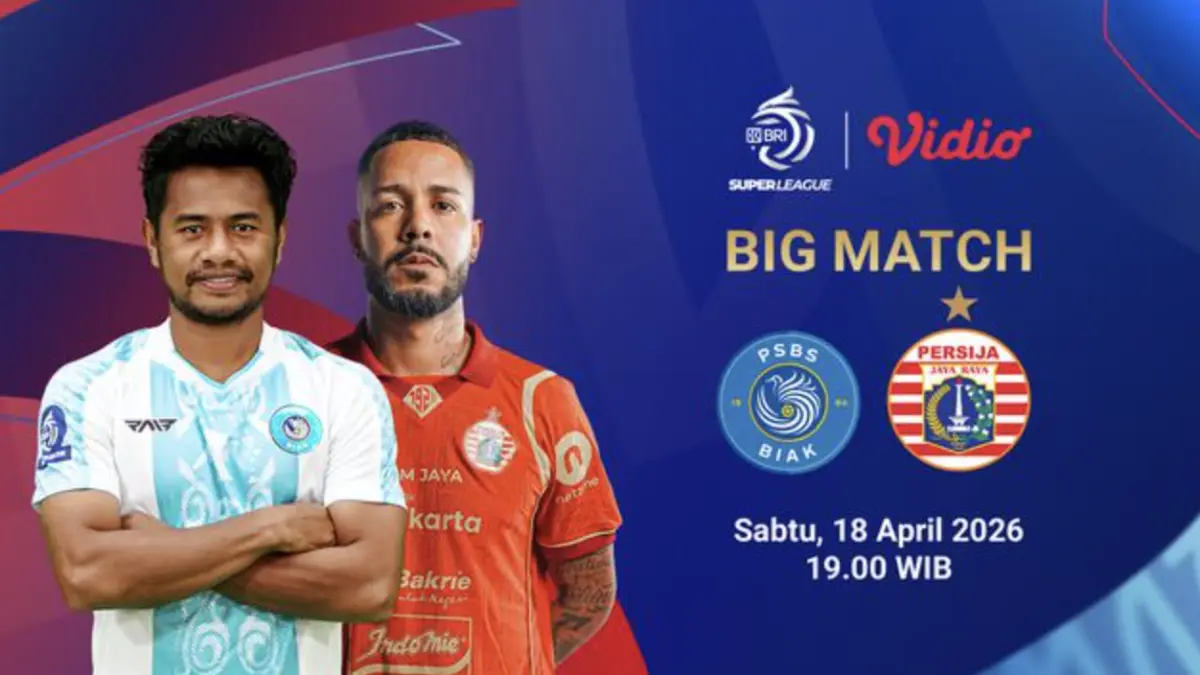 PSBS Biak vs Persija Jakarta menjadi laga seru pekan ini, eksklusif hanya di Vidio.
