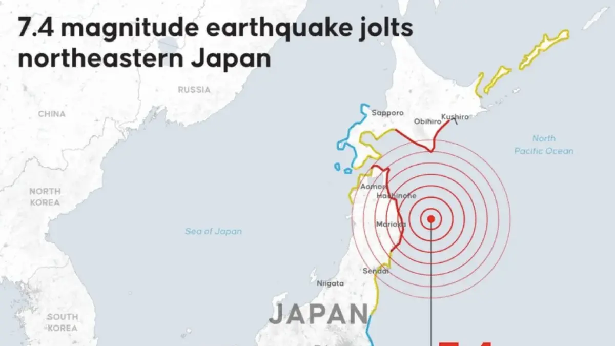 Ilustrasi peristiwa gempa dan peringatan tsunami di Jepang. /ANTARA/Anadolu/py.