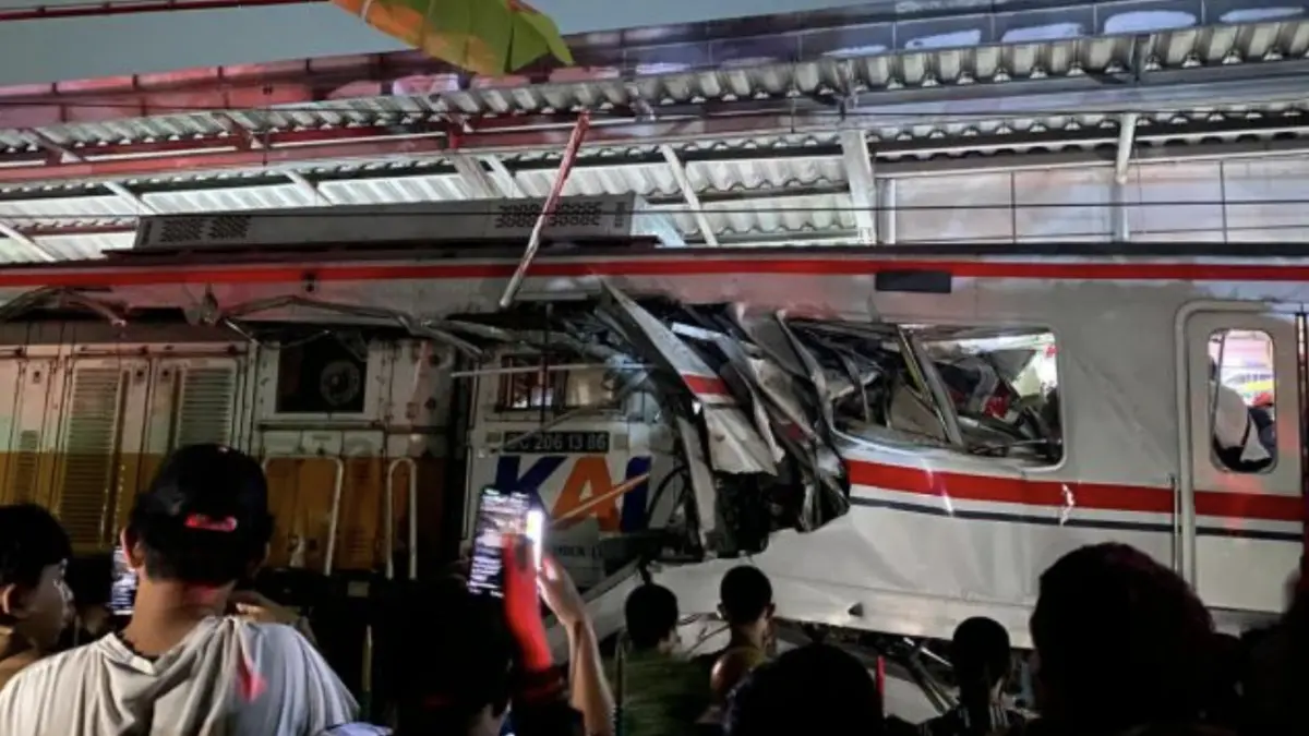 Kecelakaan kereta di Bekasi Timur. Istimewa