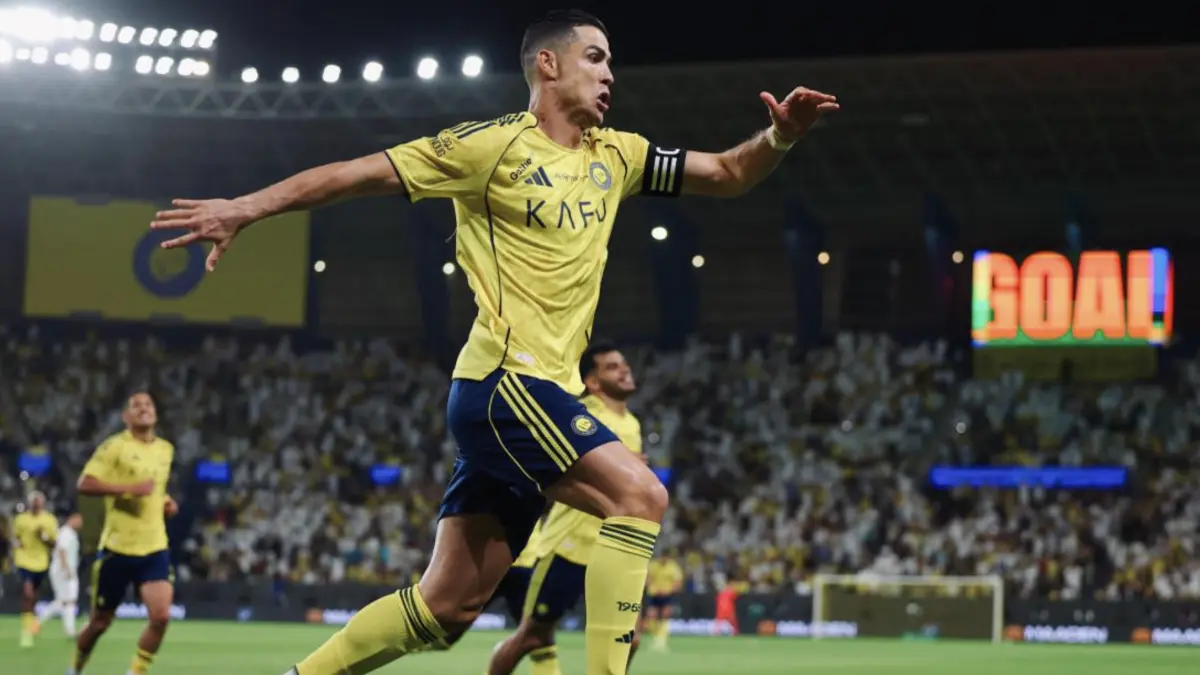 Cristiano Ronaldo dalam pertandingan Al Nassr kontra Al Najma di Liga Pro Saudi di Alawwal Park, Riyadh, Sabtu
dini hari WIB. (Dok. X Al Nassr FC)