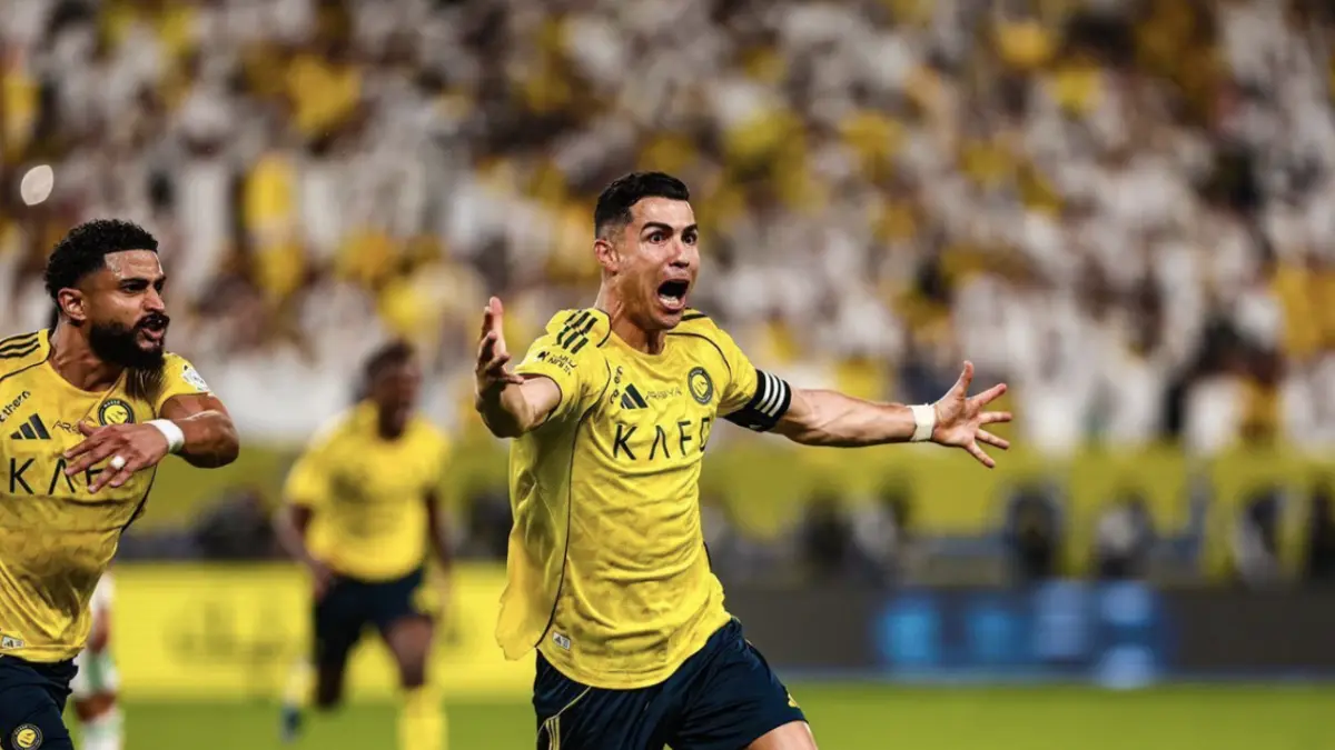 Selebrasi Cristiano Ronaldo di laga Al Nassr vs Al Ahli di Liga Arab Saudi, Kamis (30/4/2026). (c) Dok. Al Nassr
X/@Alnassrfc_EN
