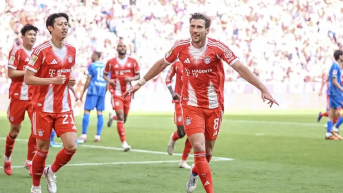 Perayaan gol Leon Goretzka. (Foto: dpa/picture alliance via Getty I/picture alliance)
