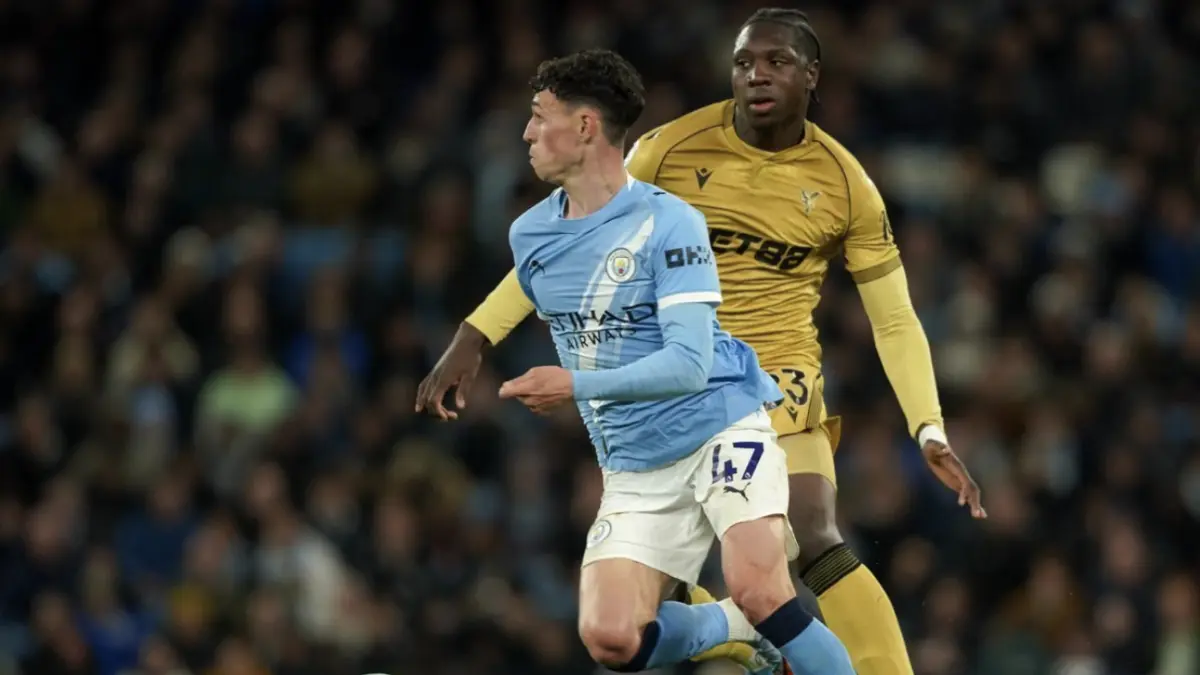 Aksi Phil Foden dalam laga Manchester City vs Crystal Palace di Liga Inggris, Kamis (14/5/2026). (c) AP Photo/lan
Hodgson
