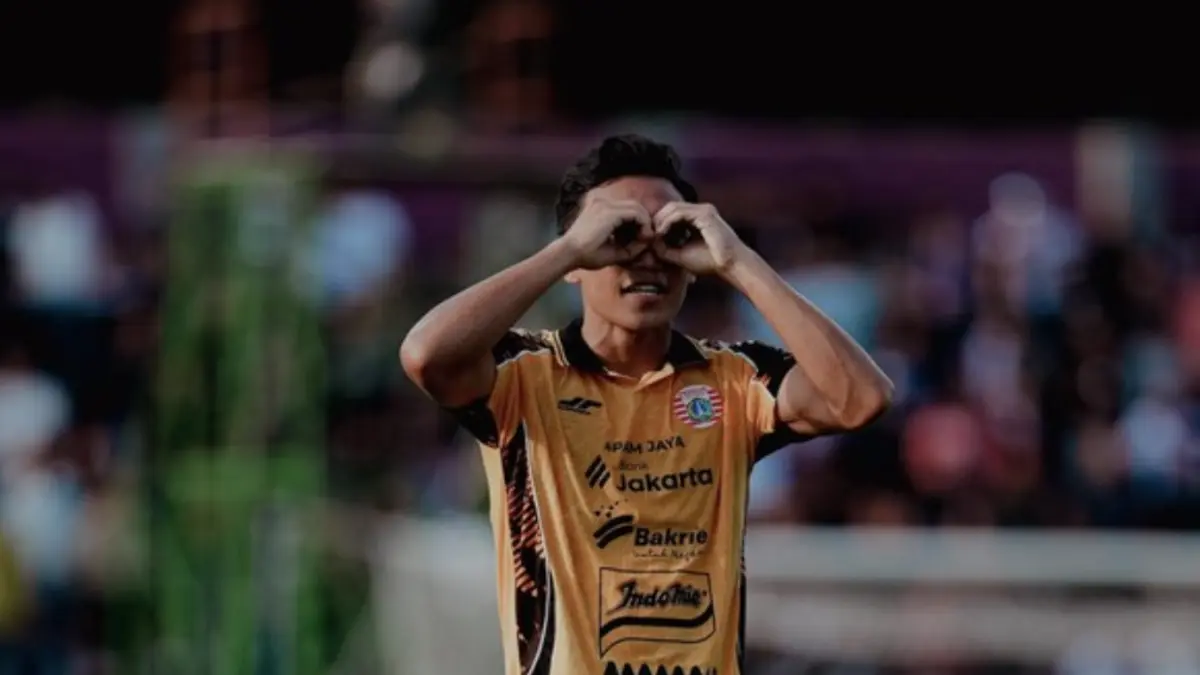 Rayhan Hannan menyumbang satu gol saat Persija menang atas Persik Kediri di Stadion Brawijaya. (X/@Persija_Jkt)