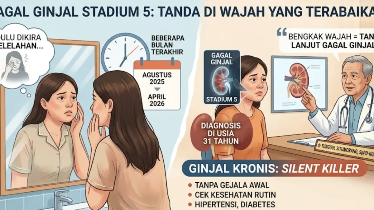Viral Wanita Bekasi Gagal Ginjal Stadium 5, Dokter Ungkap Ciri Khas di Wajah