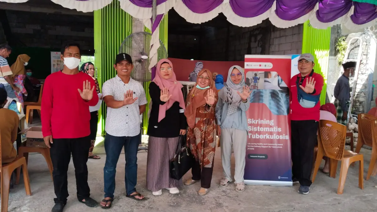 SUKSES: Puskesmas Blega, Kabupaten Bangkalan menggelar skrining TBS ke sejumlah desa.