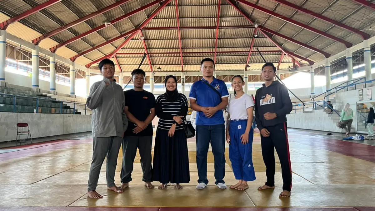ANDALAN: Tiga Atle Judo Bangkalan usai mengikuti seleksi Senin (1/6). KONI BANGKALAN UNTUK JPRM