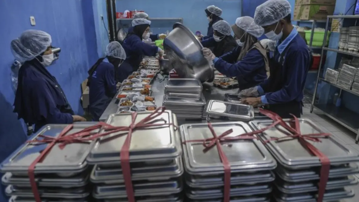Ilustrasi dapur MBG. (Foto: Antara Foto/Andri Saputra)