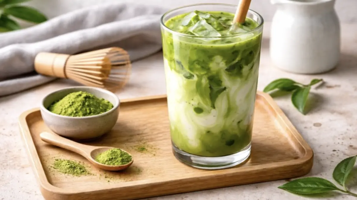 Foto: Ilustrasi minuman matcha. (Gemini Al)