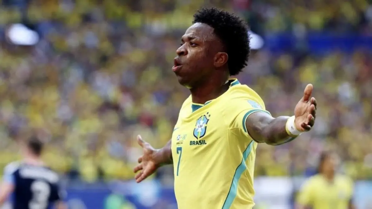 Brasil Unggul 2-0 atas Skotlandia di Babak Pertama Piala Dunia 2026, Vinicius Jr Cetak Brace