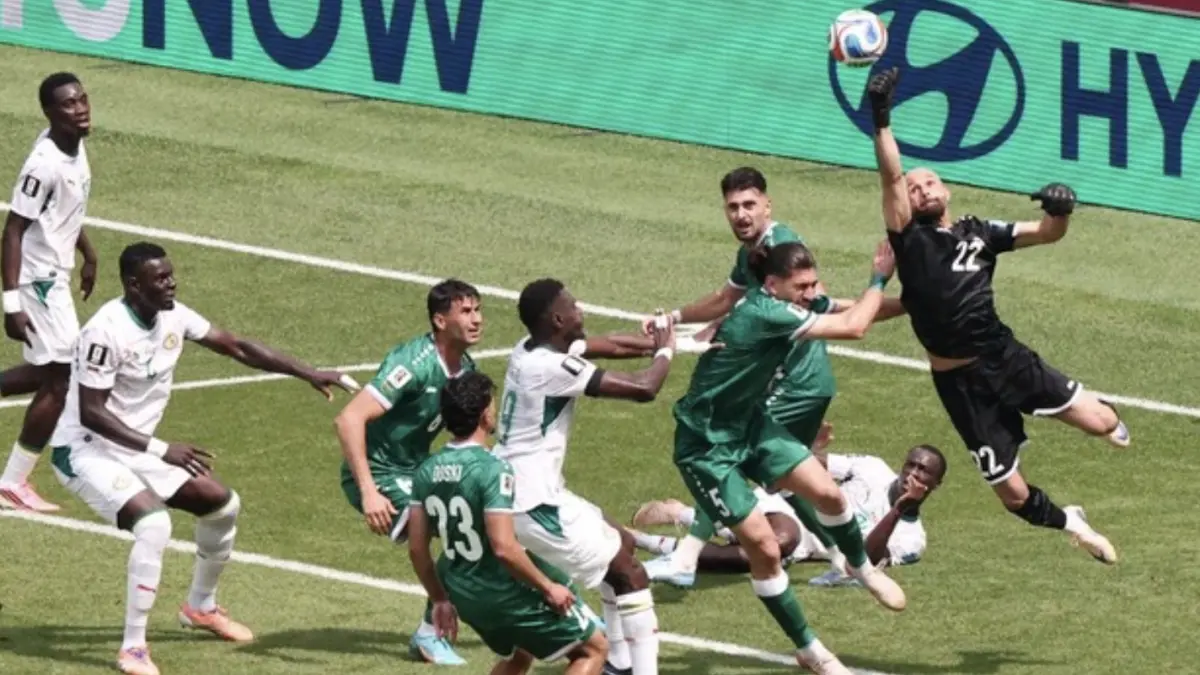Senegal pesta gol ke gawang Irak dalam laga terakhir Grup I Piala Dunia 2026. (REUTERS/Thomas Mukoya)