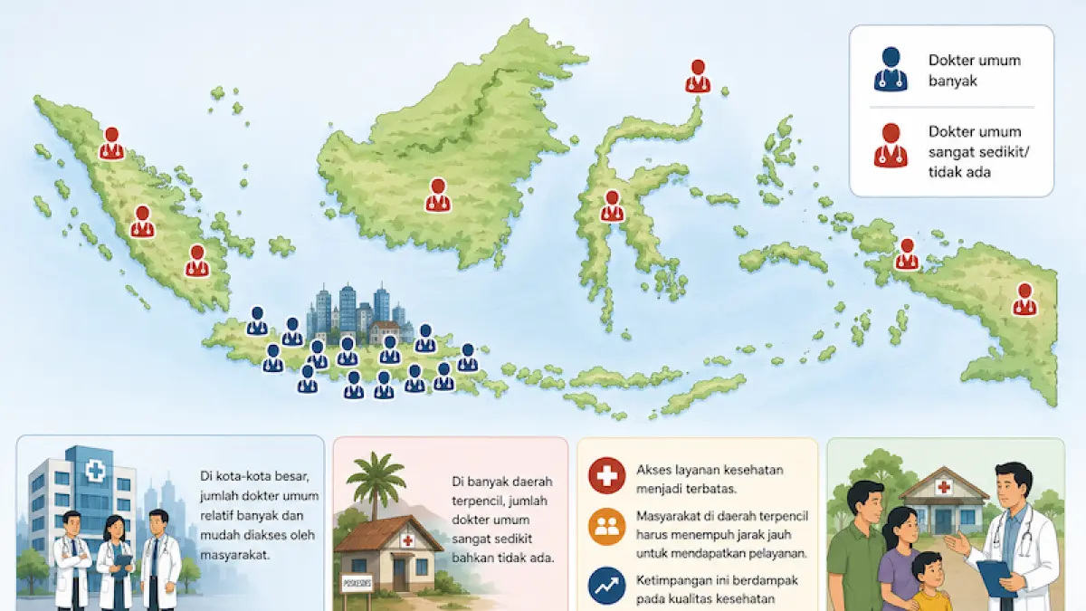 Ilustrasi Persebaran dokter umum.