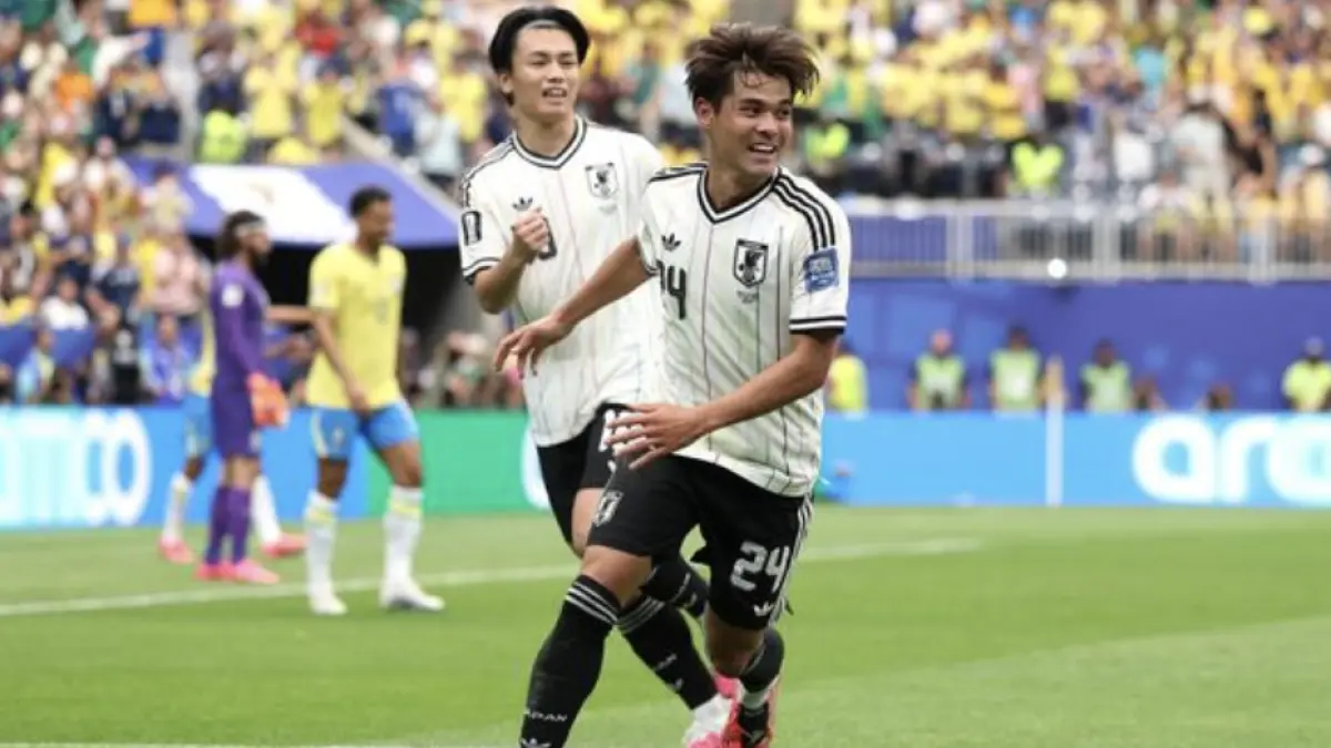 Kaishu Sano mencetak gol. (Foto: FIFA via Getty Images/Michael Regan - FIFA)
