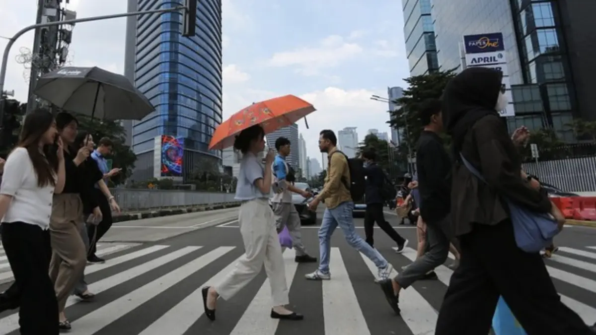 Cuaca panas di Indonesia. (Foto: Ari Saputra/detikFoto)