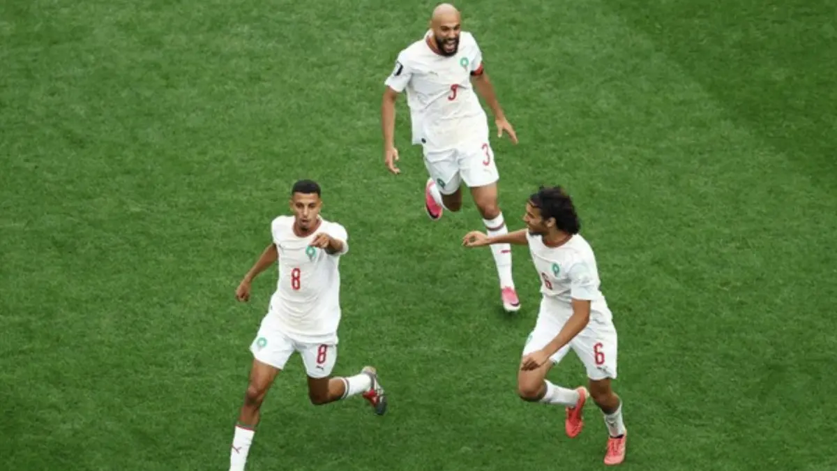 Maroko lolos ke perempat final Piala Dunia 2026 setelah menyingkirkan tuan rumah Kanada. (REUTERS/Hannah McKay)
